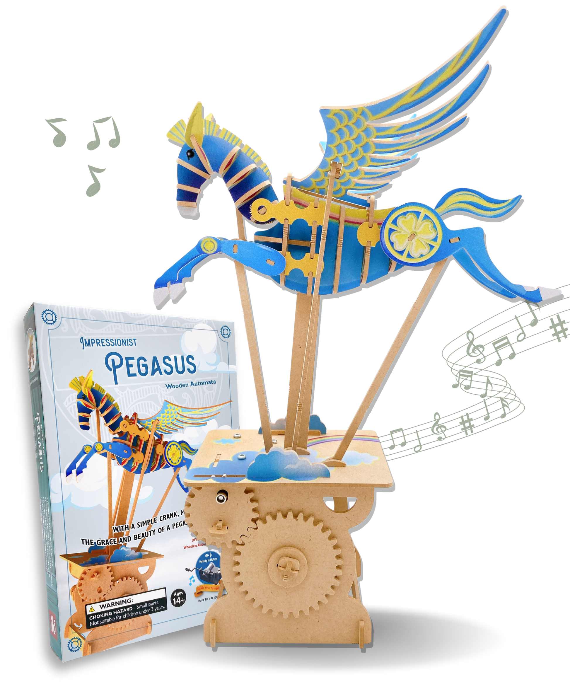 iló Mechanical Wooden Automata Impressionist Pegasus