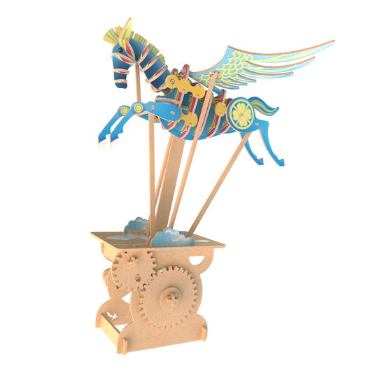 iló Mechanical Wooden Automata Impressionist Pegasus