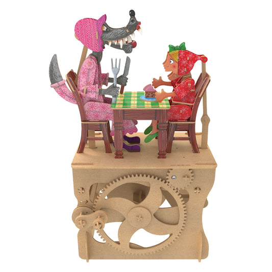 iló Mechanical Wooden Automata Little Red Riding Hood