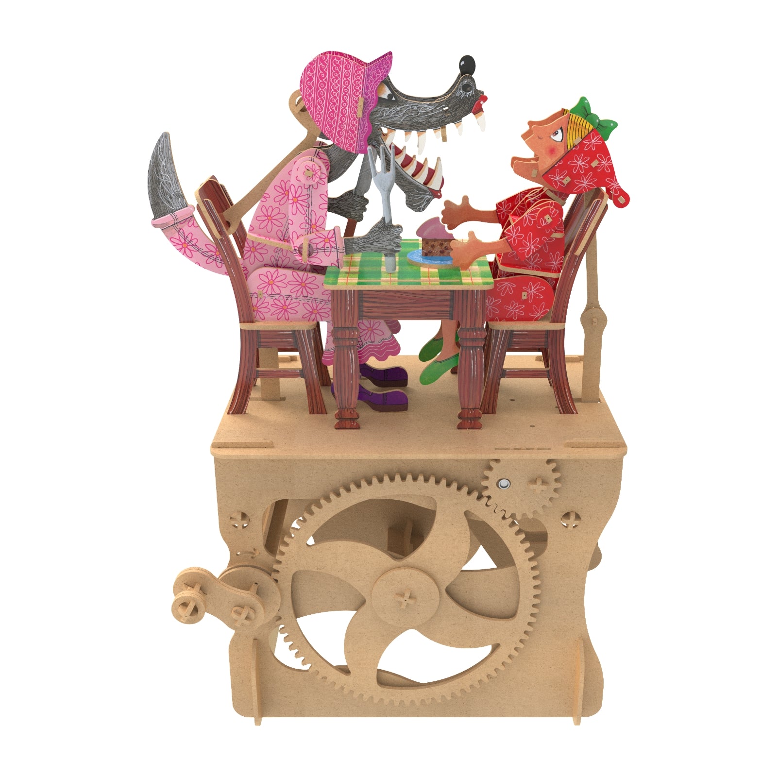 iló Mechanical Wooden Automata Little Red Riding Hood