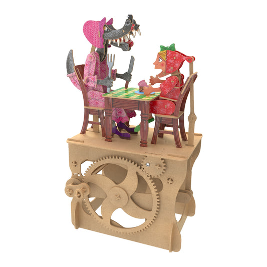 iló Mechanical Wooden Automata Little Red Riding Hood