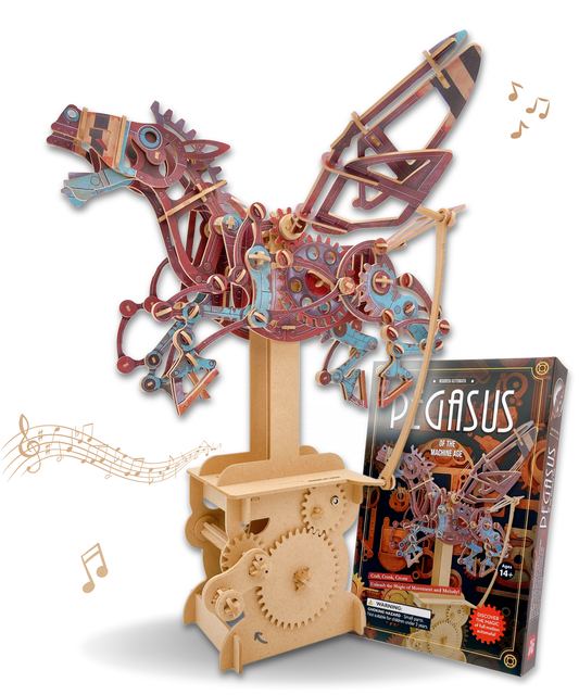 iló Mechanical Wooden Automata Pegasus of the Machine Age