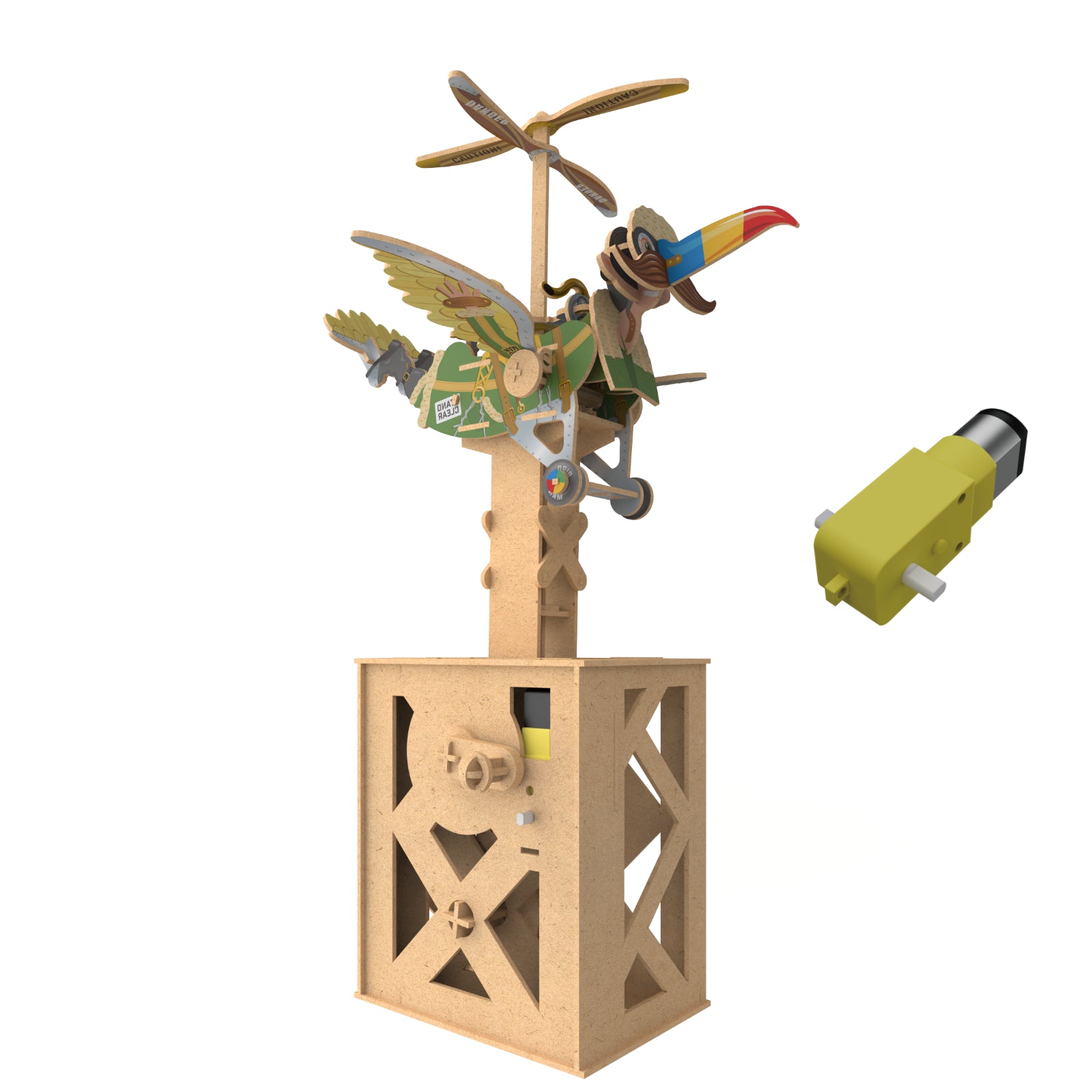 iló Mechanical Wooden Automata Birdman