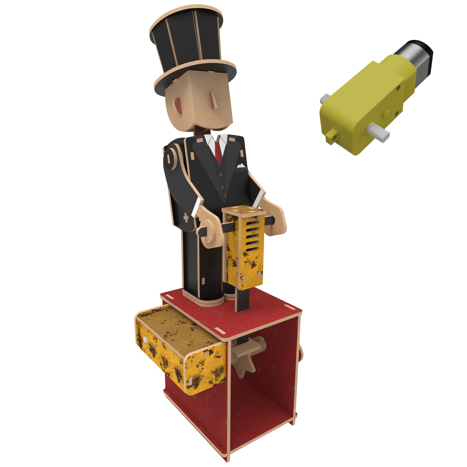 iló Mechanical Wooden Automata Gentleman Jack
